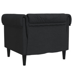 Fauteuil Chesterfield noir tissu