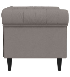 Fauteuil Chesterfield taupe tissu