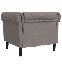 Fauteuil Chesterfield taupe tissu