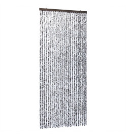 Rideau anti-mouches marron et beige 100x230 cm chenille