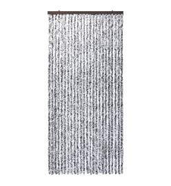 Rideau anti-mouches marron et beige 100x230 cm chenille