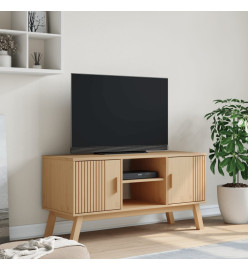 Meuble TV OLDEN marron 114x43x57 cm bois de pin massif