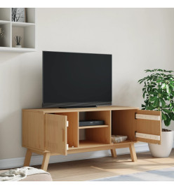 Meuble TV OLDEN marron 114x43x57 cm bois de pin massif