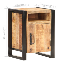 Table de chevet 40x35x55 cm Bois de manguier solide