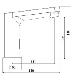 SCHÜTTE Mitigeur de lavabo à capteur VITAL chrome