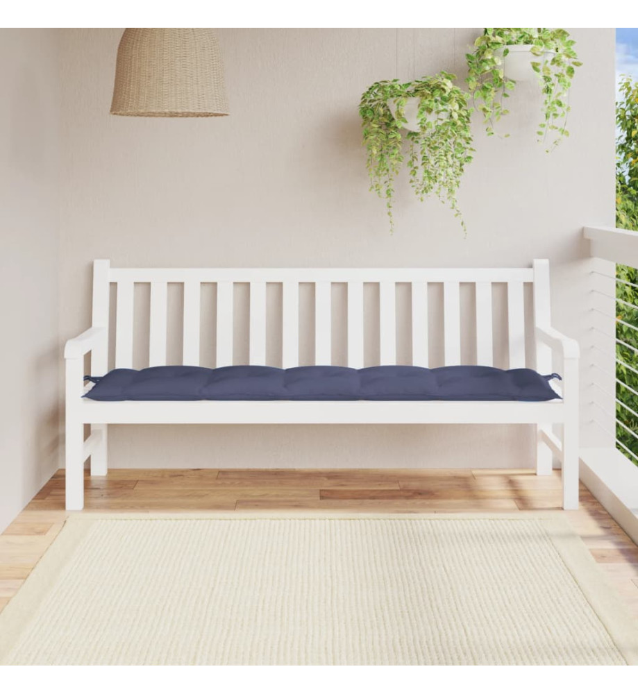 Coussin de banc de jardin bleu marine 180x50x7 cm tissu oxford