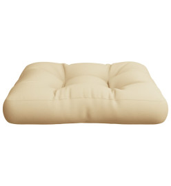 Coussin de palette beige 50x50x12 cm tissu