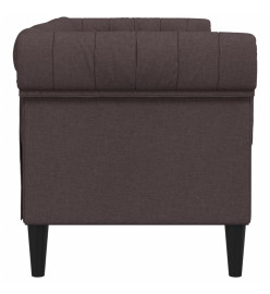 Canapé Chesterfield 2 places marron foncé tissu