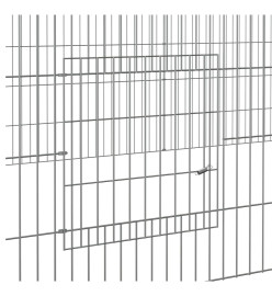 Cage à lapin 3 panneaux 325x109x54 cm Fer galvanisé