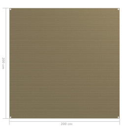 Tapis de tente 200x200 cm Taupe