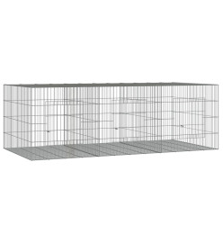 Cage à lapin 3 panneaux 163x79x54 cm Fer galvanisé