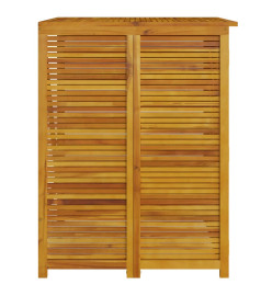 Abri à poubelle double 140x89x117 cm bois massif d'acacia