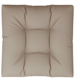 Coussin de palette taupe 80x80x12 cm tissu