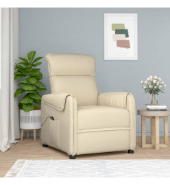 Fauteuil inclinable électrique Crème Tissu