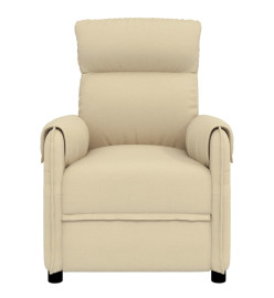 Fauteuil inclinable électrique Crème Tissu