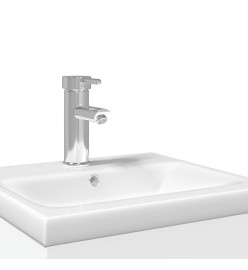 Armoire lavabo de salle de bain avec bassin intégré blanc