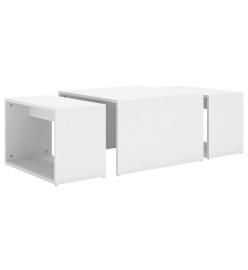 Tables basses gigognes 3 pcs Blanc 60x60x38 cm Aggloméré