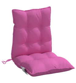 Coussins de chaise à dossier bas lot de 4 rose tissu oxford