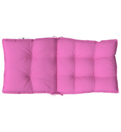 Coussins de chaise à dossier bas lot de 4 rose tissu oxford