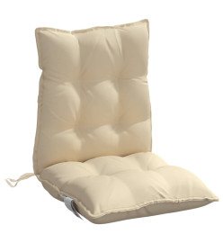 Coussins de chaise à dossier bas lot de 6 beige tissu oxford