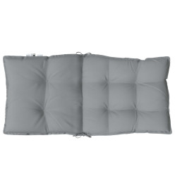 Coussins de chaise à dossier bas lot de 4 gris tissu oxford