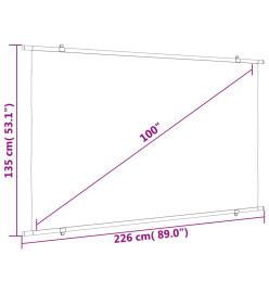 Écran de projection 100" 16:9