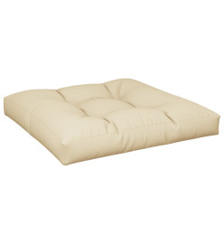 Coussin de palette beige 80x80x12 cm tissu