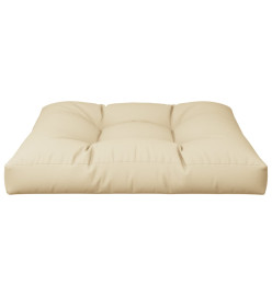 Coussin de palette beige 80x80x12 cm tissu