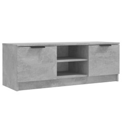 Meuble TV Gris béton 102x35x36,5 cm Bois d'ingénierie