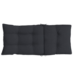 Coussins de chaise à dossier haut lot de 4 noir tissu oxford