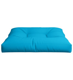 Coussin de palette bleu 70x70x12 cm tissu