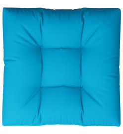 Coussin de palette bleu 70x70x12 cm tissu