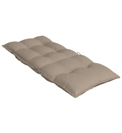 Coussins de chaise à dossier haut lot de 2 taupe tissu oxford