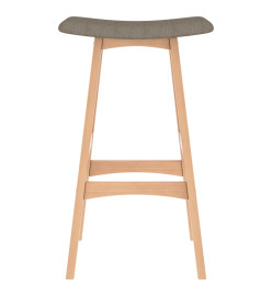 Tabourets de bar lot de 2 taupe tissu