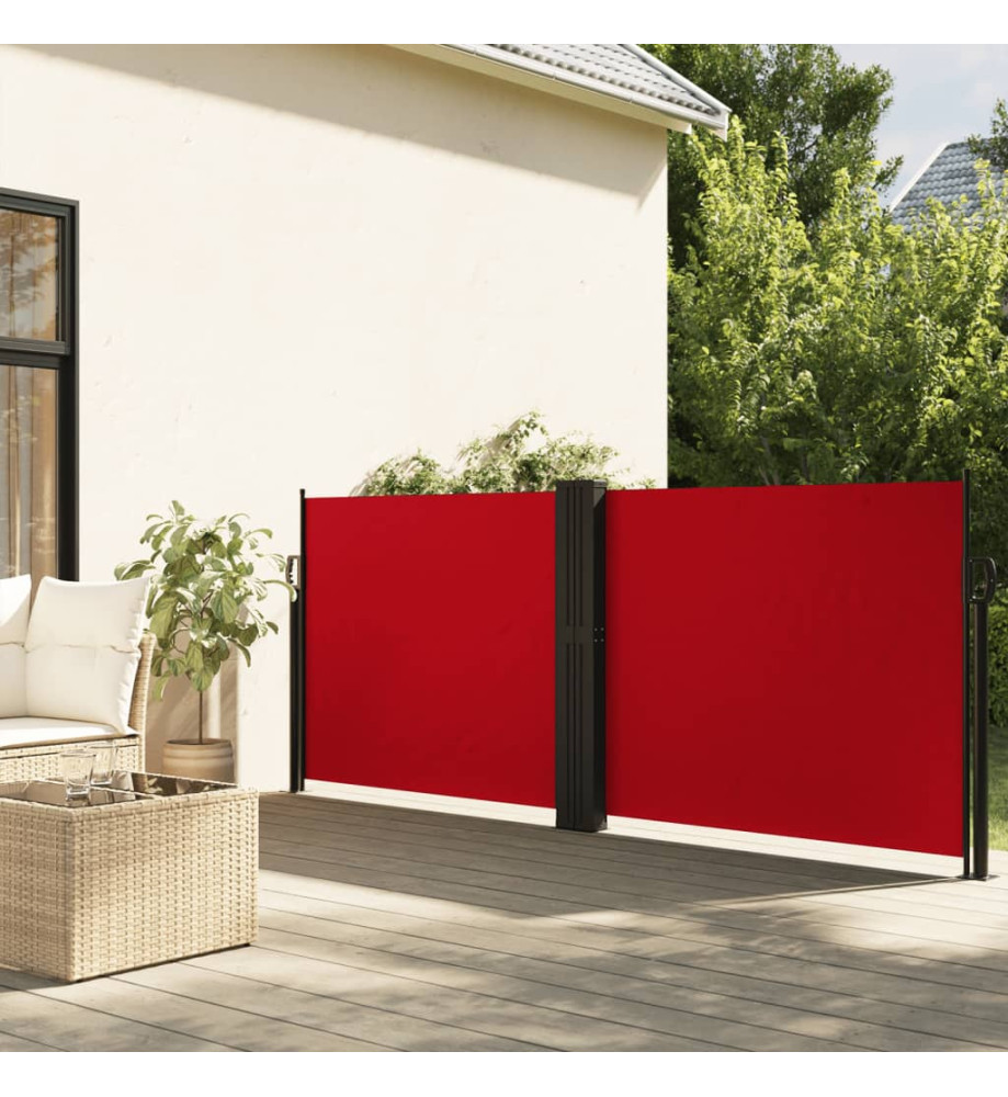 Auvent latéral rétractable rouge 120x600 cm Auvent latéral rétractable rouge 120x600 cm