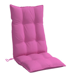 Coussins de chaise à dossier haut lot de 6 rose tissu oxford