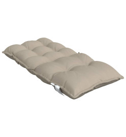 Coussins de chaise à dossier bas lot de 2 taupe tissu oxford