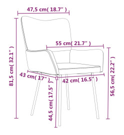 Chaises à manger lot de 2 Rose Velours