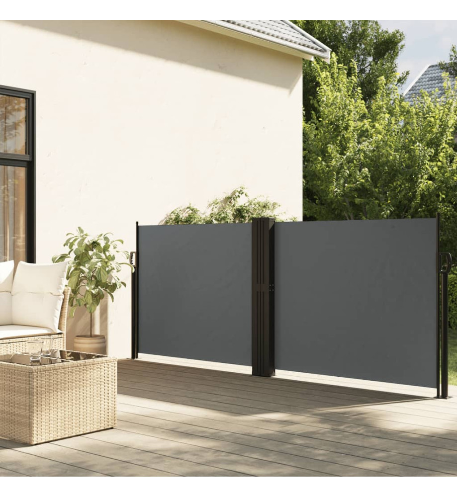 Auvent latéral rétractable anthracite 120x600 cm Auvent latéral rétractable anthracite 120x600 cm
