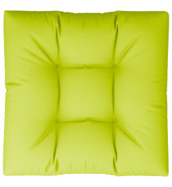 Coussin de palette vert brillant 80x80x12 cm tissu