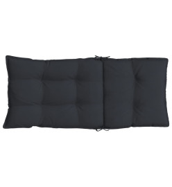 Coussins de chaise à dossier haut lot de 6 noir tissu oxford