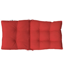 Coussins de chaise à dossier bas lot de 4 rouge tissu oxford