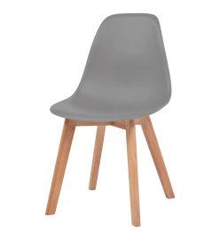 Chaises à manger lot de 4 Gris Plastique