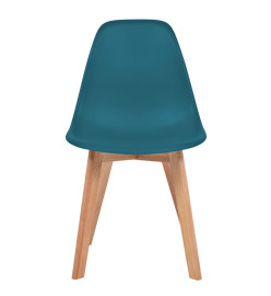 Chaises à manger lot de 2 turquoise plastique