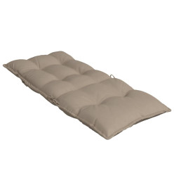 Coussins de chaise à dossier haut lot de 4 taupe tissu oxford