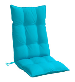 Coussins de chaise à dossier haut lot de 2 turquoise