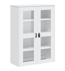 Buffet VIKEN blanc 80x40x200 cm bois massif de pin