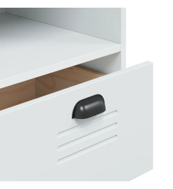 Buffet VIKEN blanc 80x40x200 cm bois massif de pin