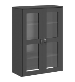 Buffet VIKEN gris anthracite 80x40x200 cm bois massif de pin