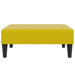 Ensemble de canapés 2 pcs avec coussins jaune velours